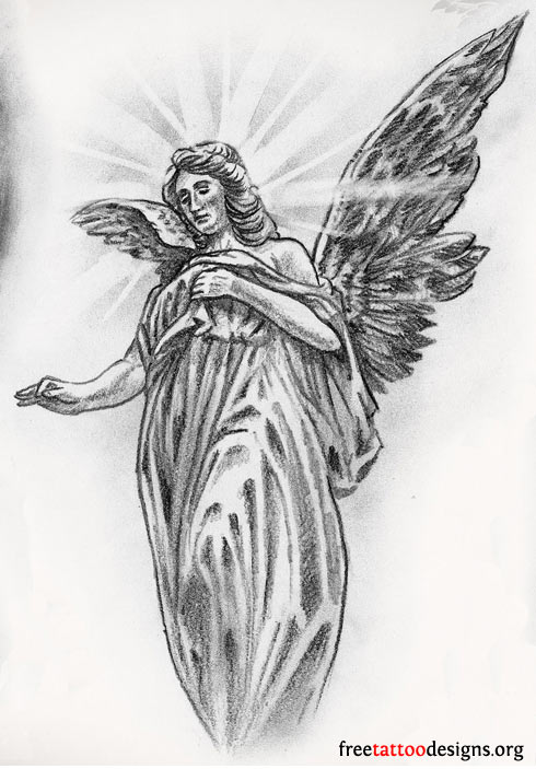 Angel Tattoos | Angel Wings, Guardian Angel and St Michael Designs