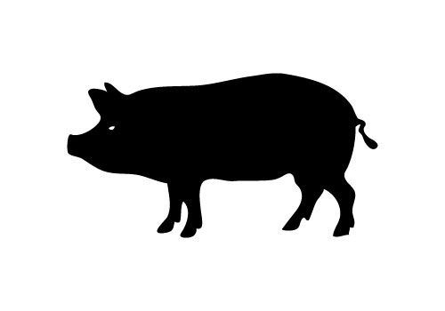 free pig silhouette vector | silouetts | Pinterest