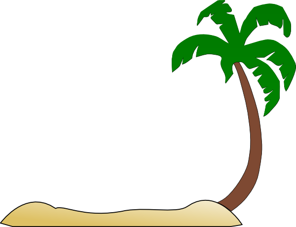 Beach Palm Tree clip art - vector clip art online, royalty free ...