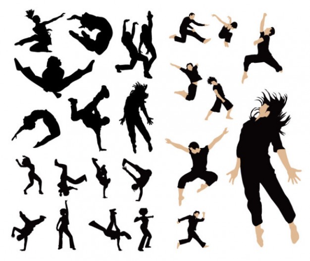 Dancing people vector material Vector | Free Download