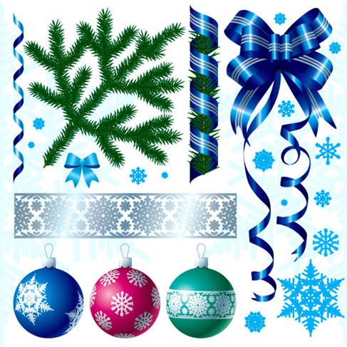 A Variety of Christmas Decorations Vector Material | Free Vector ...