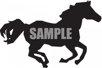 Running Horse Herd Silhouette Silhouettes 1 Stock Clipart - Free ...