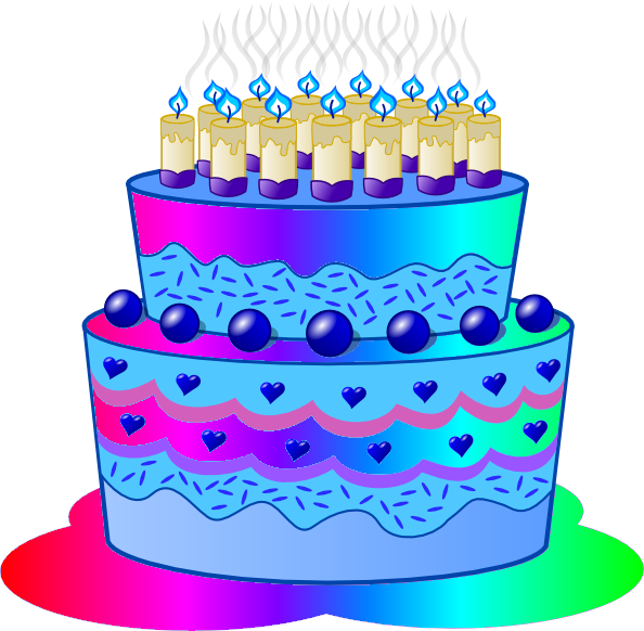 Birthday Cake D image - vector clip art online, royalty free ...