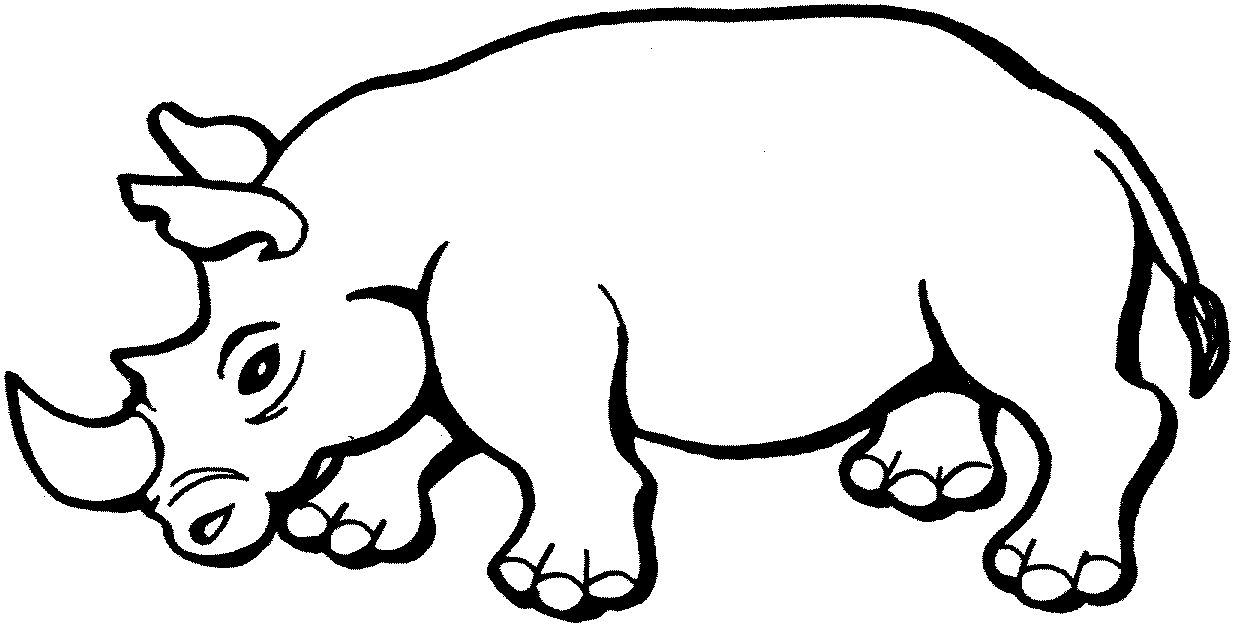 Free Rhino Coloring Pages
