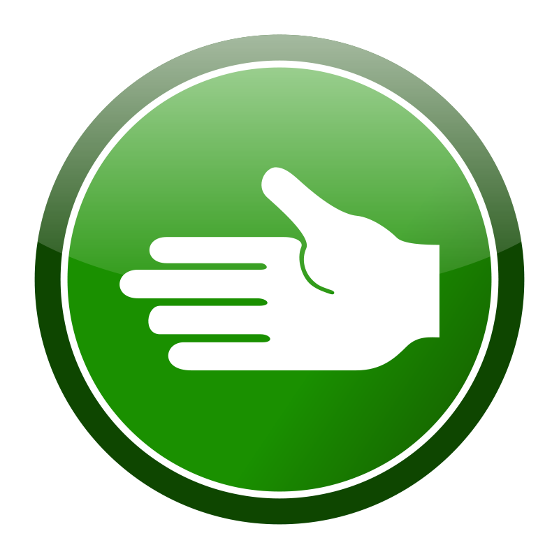 Green Cirlce Hand Icon Clip Art Download