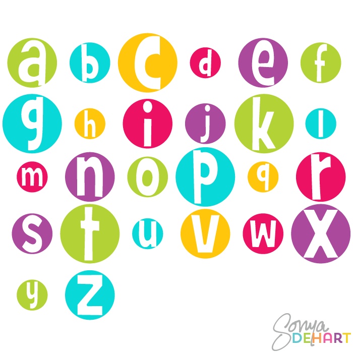 Clip Art Crazy Bright Alphabet | Bloggity Blog Style | Pinterest
