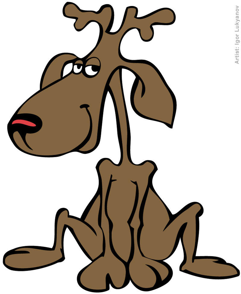 Cartoon Reindeer Character