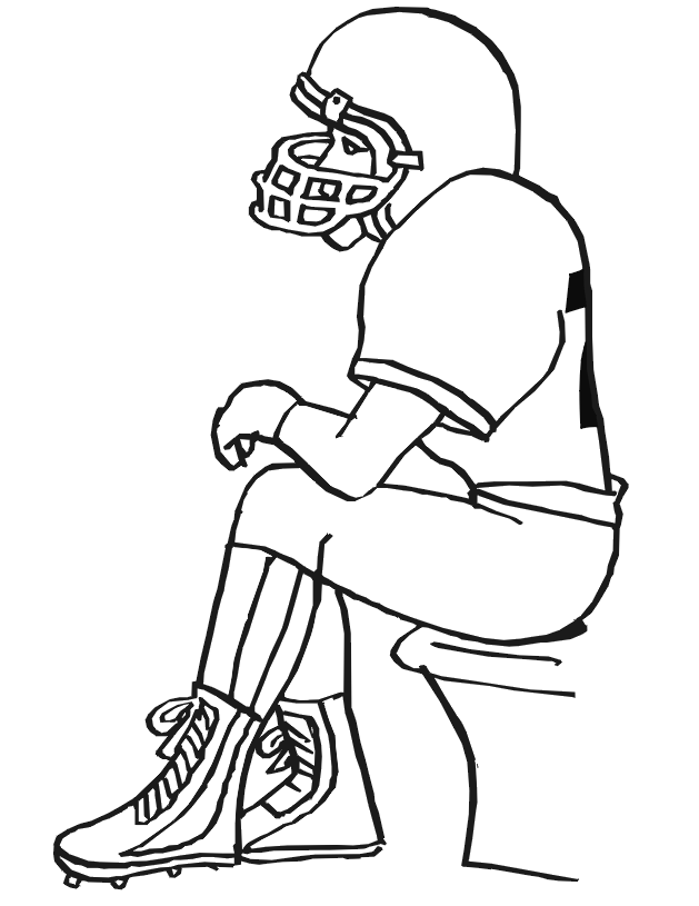 Football Player Standing Drawing