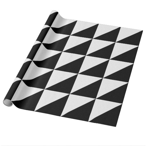 Black and White Halves Graphic Crackle Pattern Wrapping Paper | Zazzle