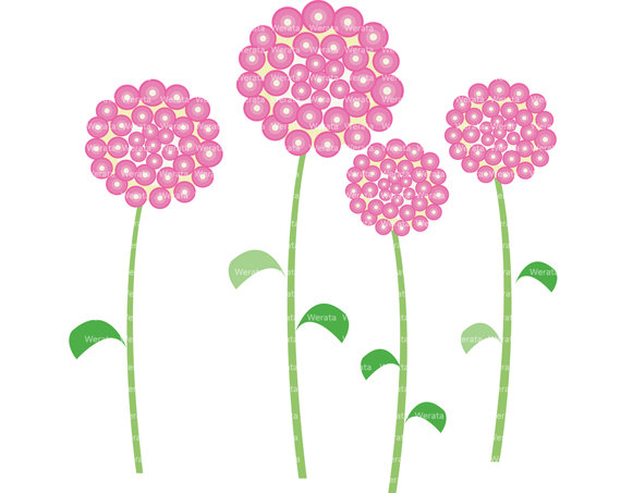 Popular items for cute flower clip art on Etsy