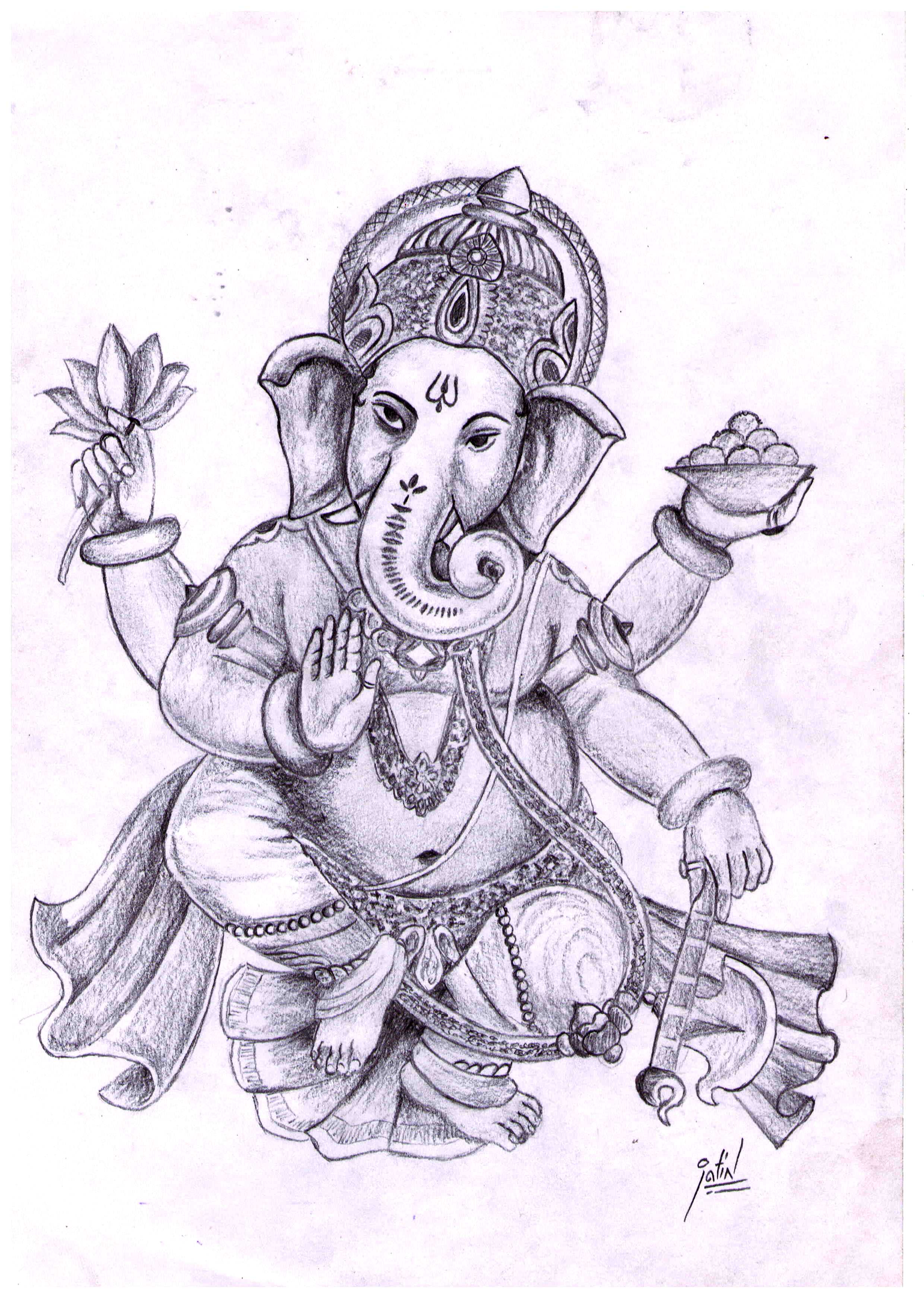 Ganesh Pencil Drawing | DrawingSomeone.com