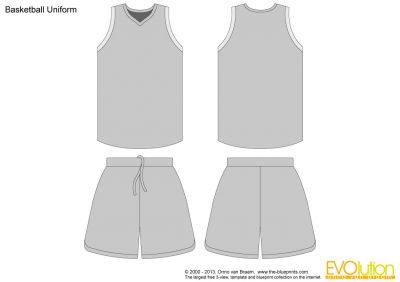 The-Blueprints.com - Vector Drawing - Basketball Uniform