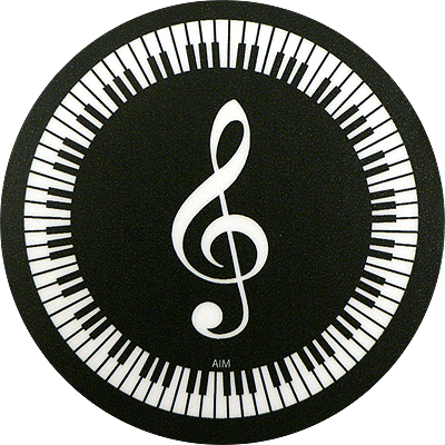 Keyboard & G-Clef Coaster from Piano Supplies