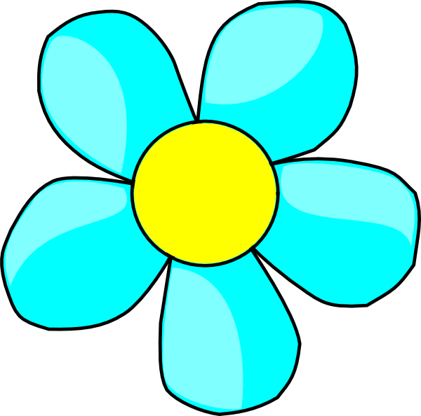 Aqua Flower Clip art - Flowers - Download vector clip art online