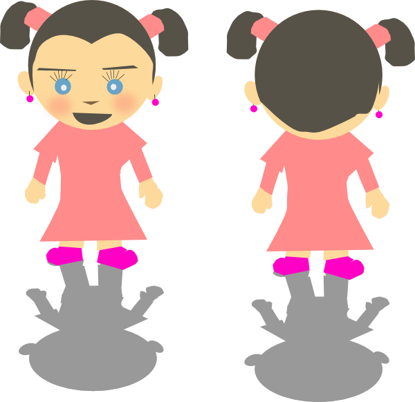 Little Kid Girl Cartoon clip art Free Vector / 4Vector