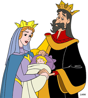 King and Queen Black and White Clipart