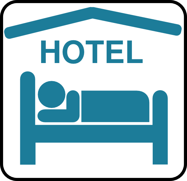 This hotel icon can be seen as someone peering at himself/herself ...