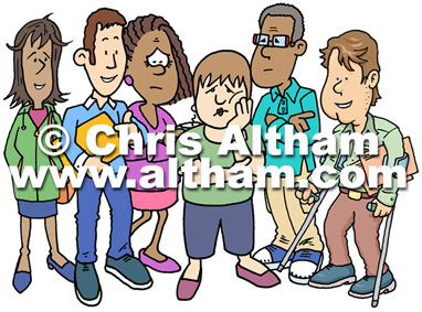 Images > Group Of Old People Cartoon