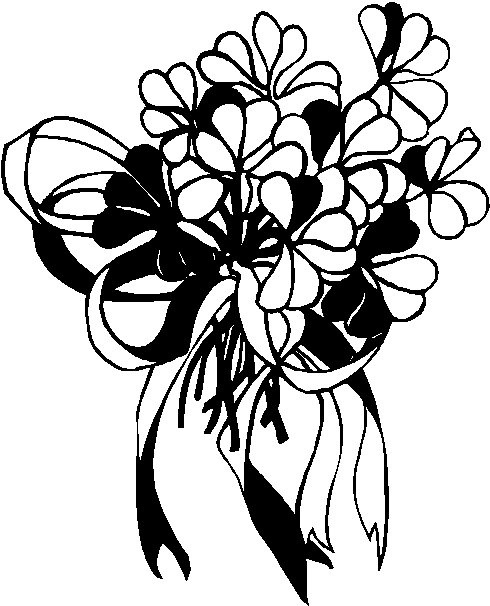 Bouquet Of Flowers Clipart Black And White | Clipart Panda - Free ...