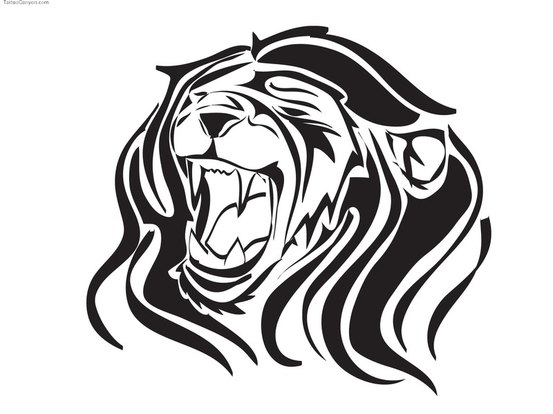 Free Designs Roaring Lion Tattoo Wallpaper Picture #