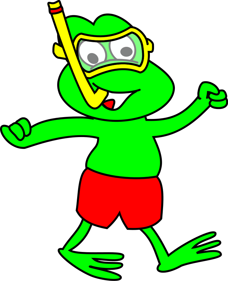 Freddy Frog medium 600pixel clipart, vector clip art