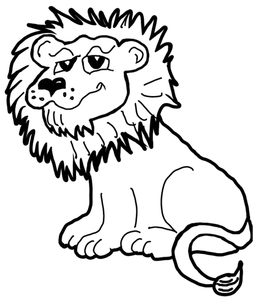 Lion Line Drawing - ClipArt Best