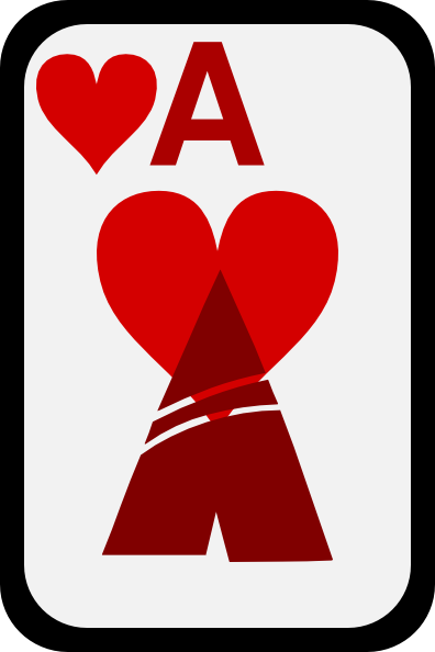 Ace Of Hearts clip art - vector clip art online, royalty free ...