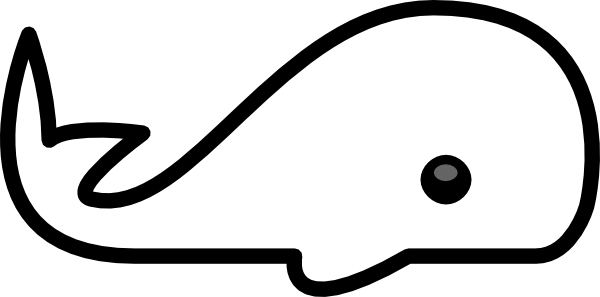 Whale Outline clip art - vector clip art online, royalty free ...