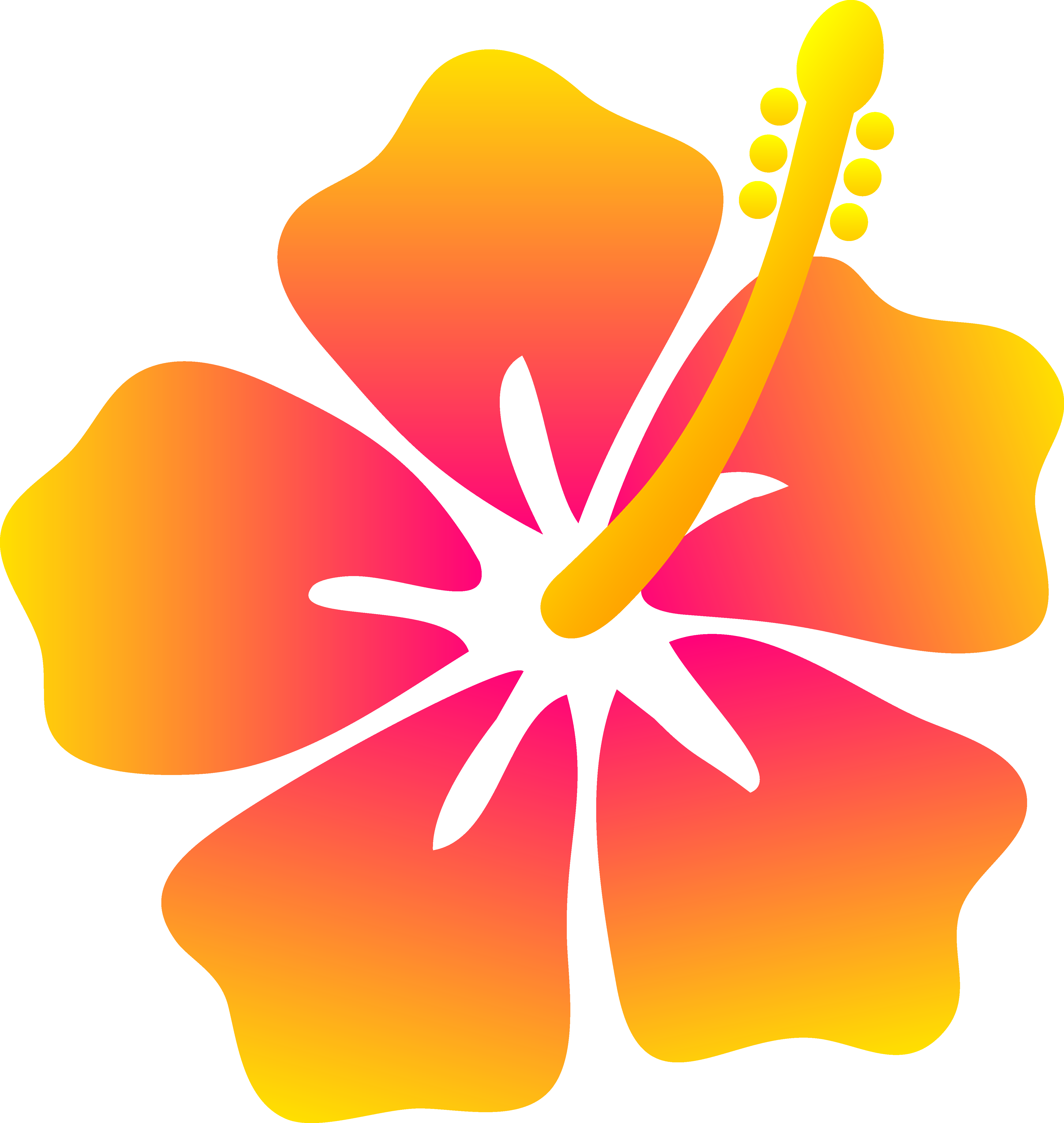 Drawn Hawaiian Flowers - Cliparts.co