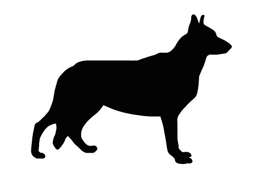 Dog silhouette" by naturaldigital | Redbubble