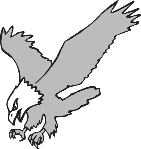Grayscale Hunting Eagle Clip art - Animal - Download vector clip ...