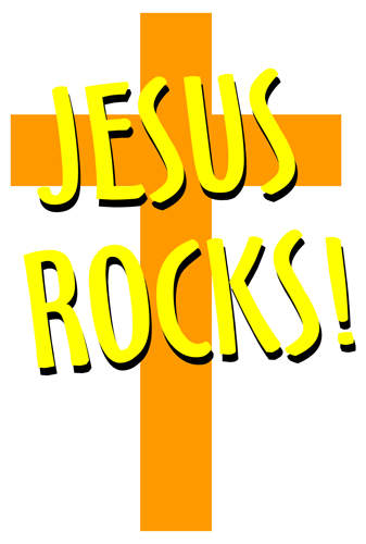 Free Christian Message Clip Art: Cross - Jesus Rocks! - ClipArt ...