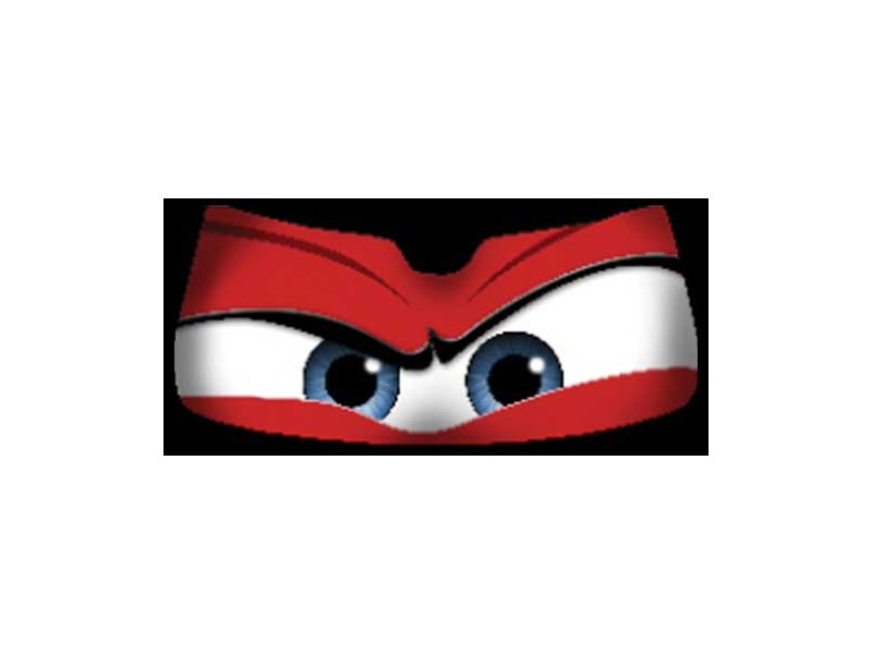 Custom Eyeshade / Sunshade 'angry' - Classic Minis