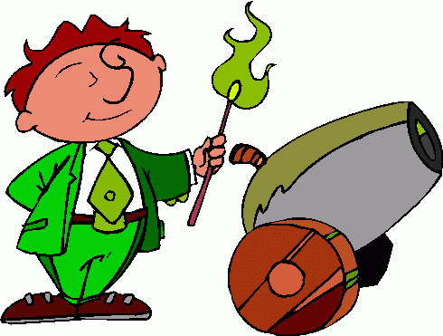 man_lighting_cannon clipart - man_lighting_cannon clip art