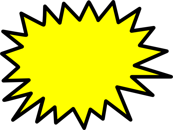 Yellow Star Burst clip art - vector clip art online, royalty free ...