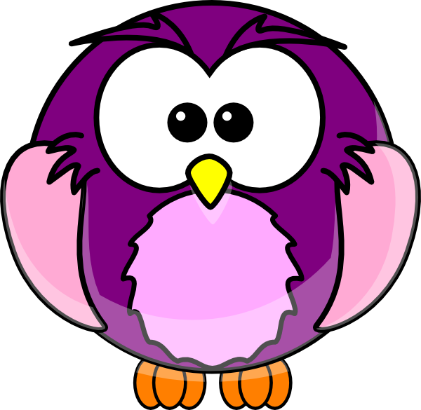 Purple Cartoon Owl clip art - vector clip art online, royalty free ...