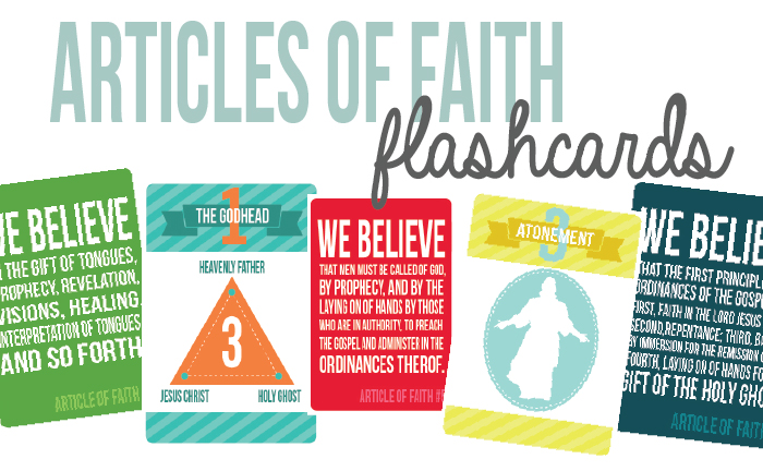 Lds Printables} Articles Of Faith Flashcards: A Free Printable ...