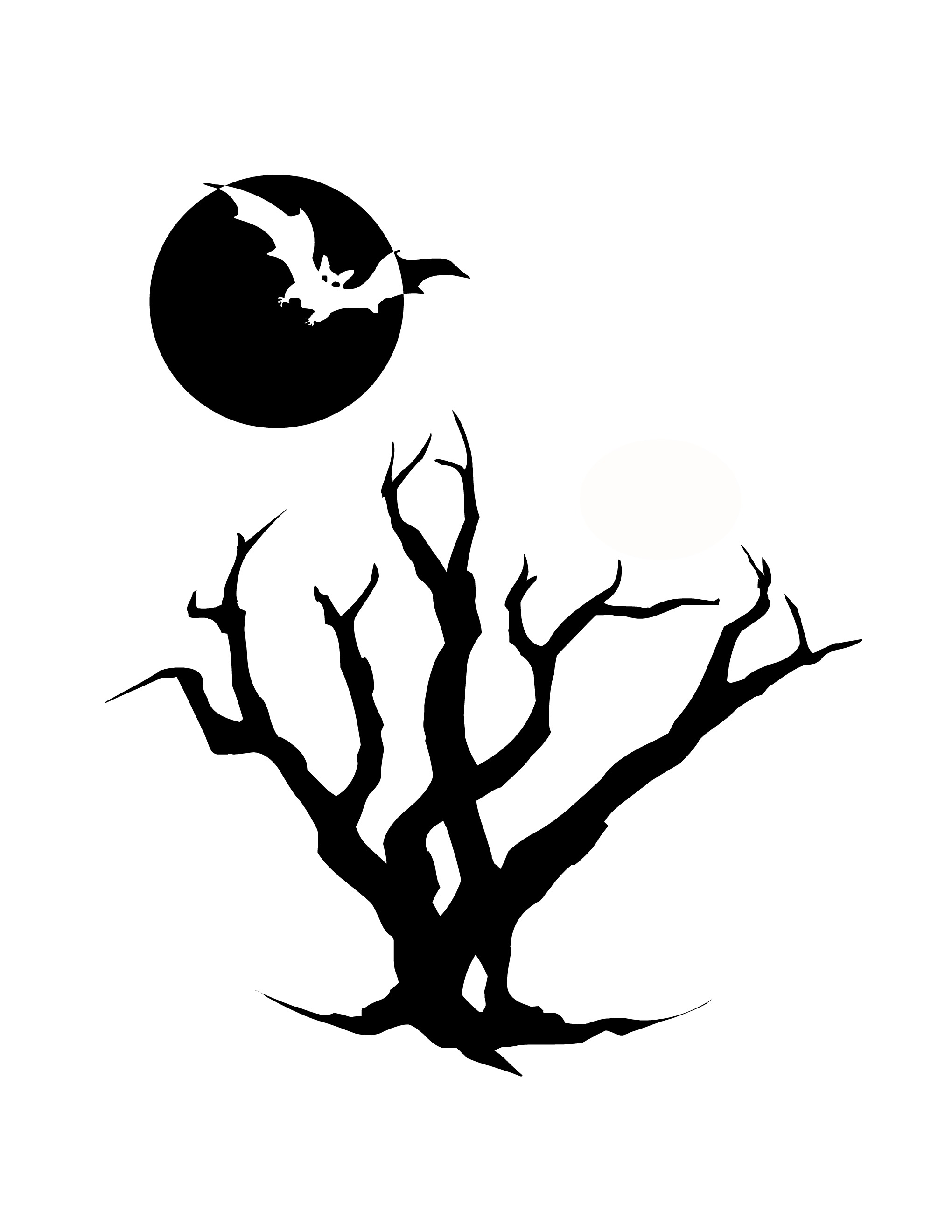 Creepy Tree Silhouette - ClipArt Best