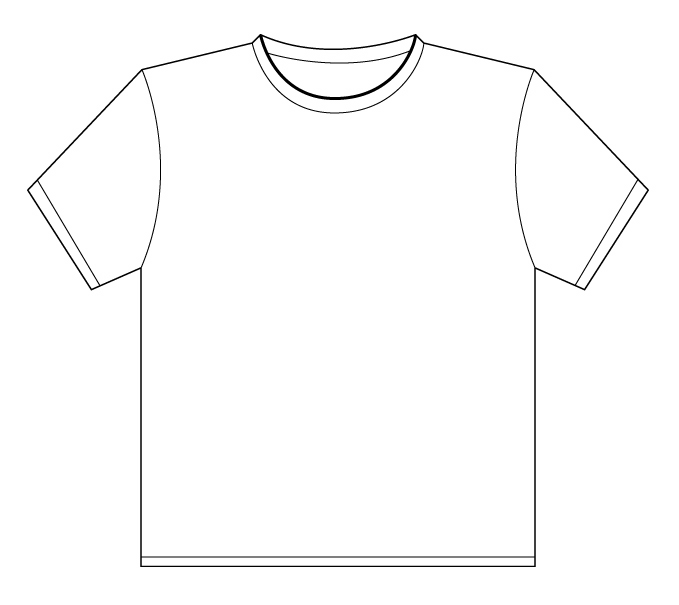 Blank T-shirt Outline - Cliparts.co