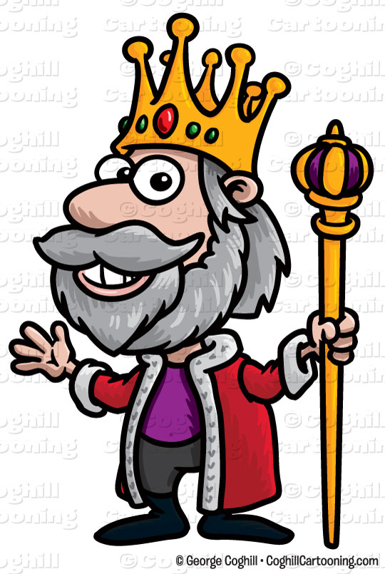 Cartoon King Clip Art Stock Illustration - Coghill Cartooning