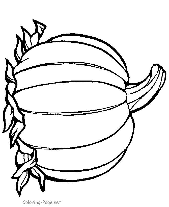 Thanksgiving Coloring Pages - Pumpkin 3