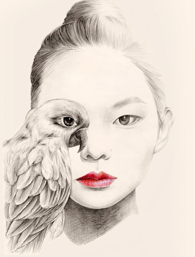 The Girl and The Birds Drawings – Fubiz Media