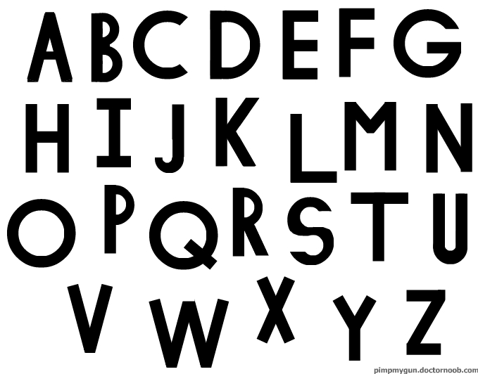 The Alphabet in Pimp My Gun by Klobb17 on DeviantArt