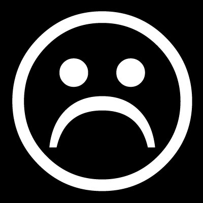 Sad Face Decal - Symbol Stickers - Sticker Upper