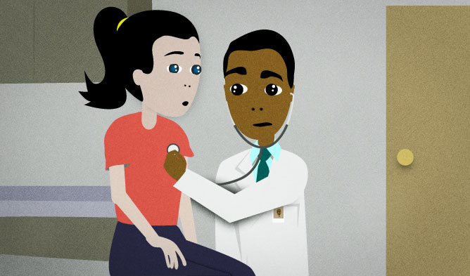 in a doctor's office' English Lessons | PhraseMix.com