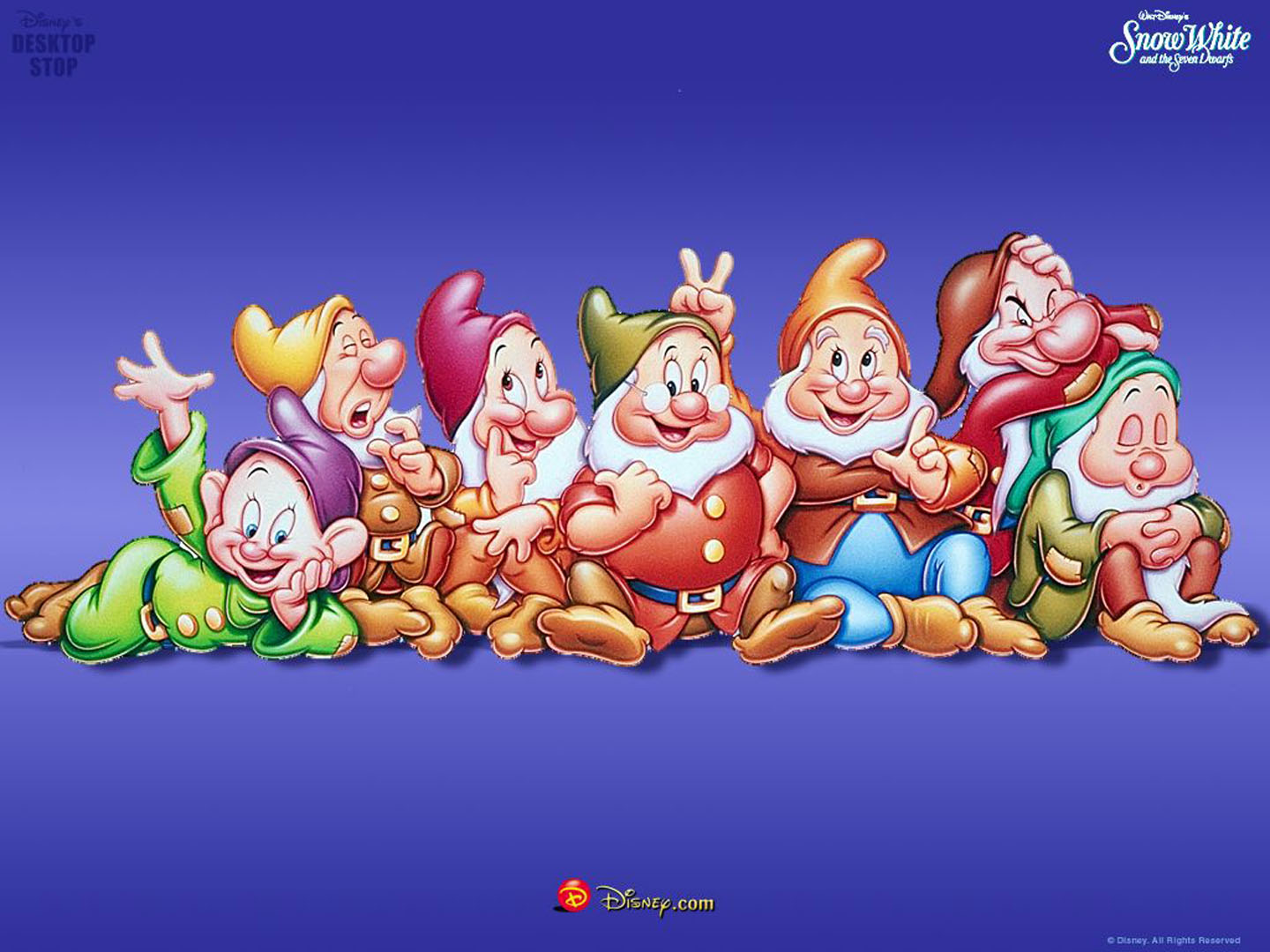 The Seven Dwarves Chilling Out - Free Disney Cartoons Wallpaper ...