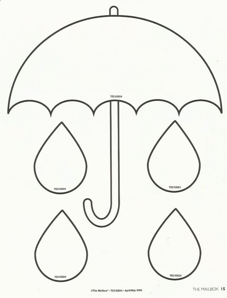 Spring - printable umbrella template | il pleut, il mouille ...