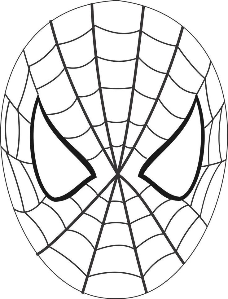Spiderman mask printable coloring page for kids: Coloring pages of ...