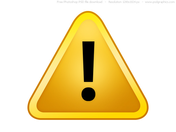 PSD red and yellow warning signs | PSDGraphics