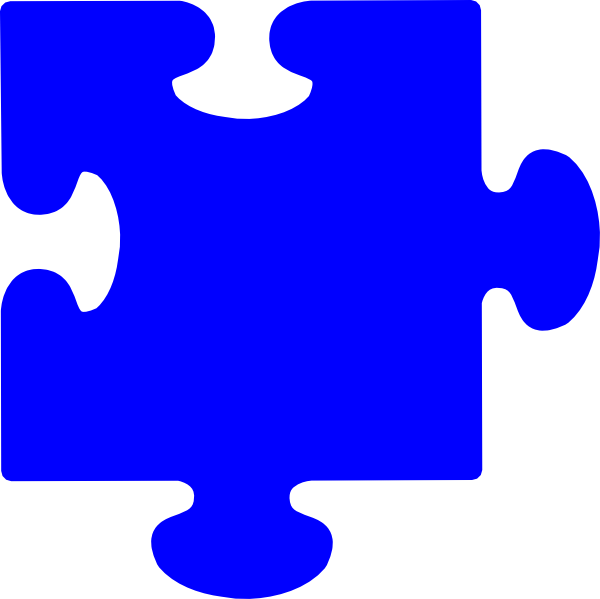 Blue Puzzle Piece Clip Art at Clker.com - vector clip art online ...